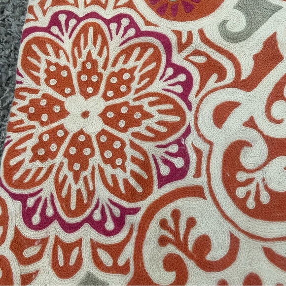 Pottery Barn Home Goods Wool Hand Embroidered Wall Piece Rug side table topper - Picture 6 of 16